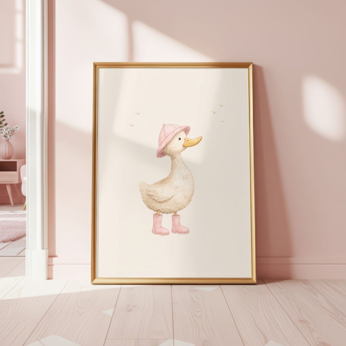 Pink Rainy Day Goose