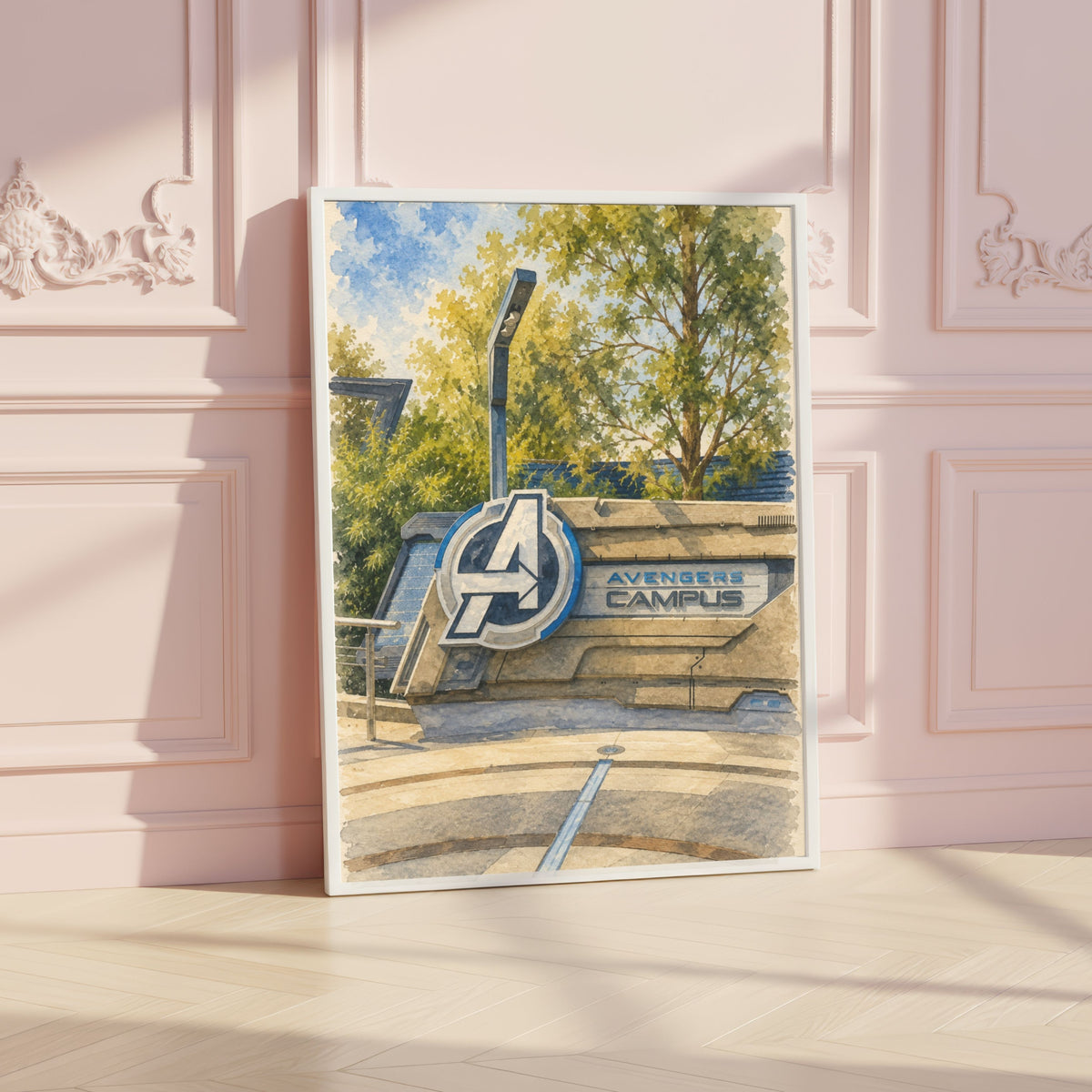 Avengers Campus Sign