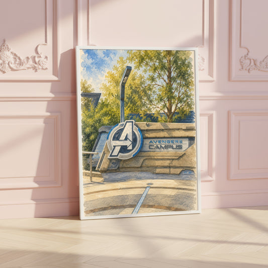 Avengers Campus Sign