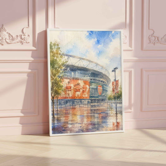 Emirates Stadium Watercolour