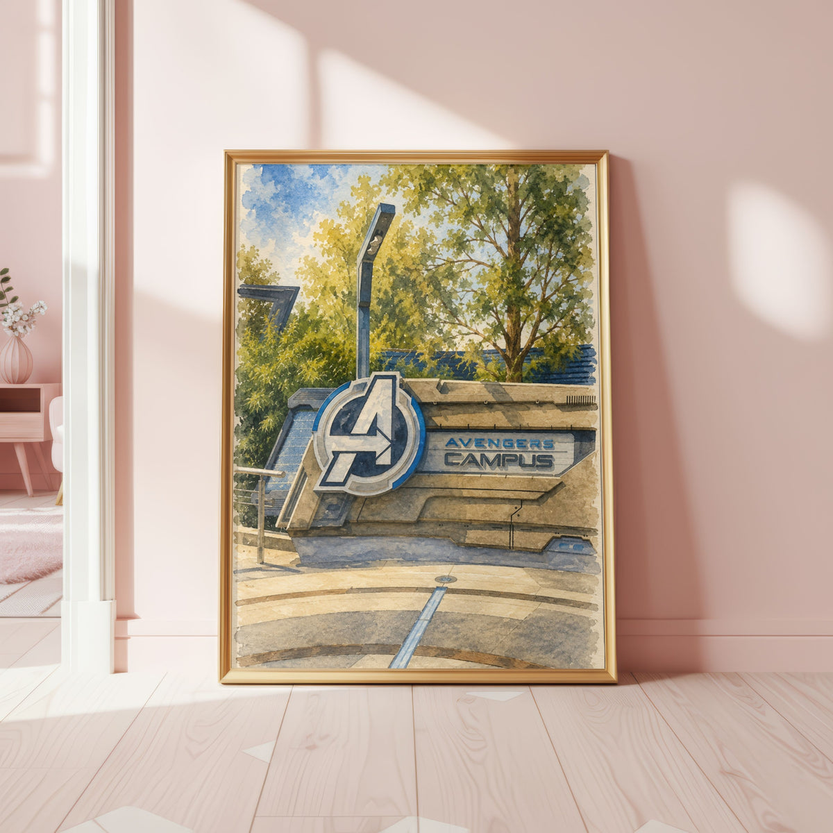Avengers Campus Sign