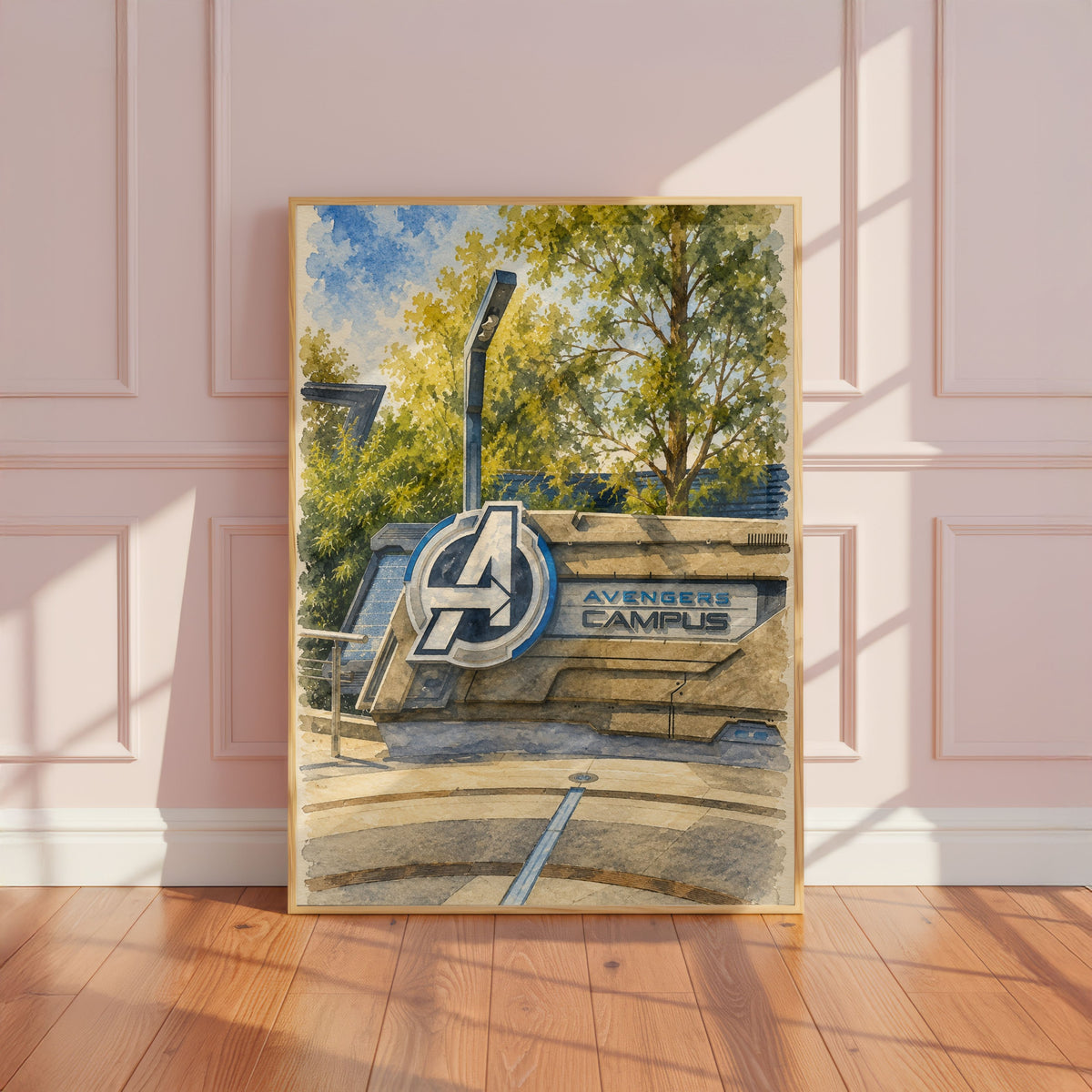 Avengers Campus Sign