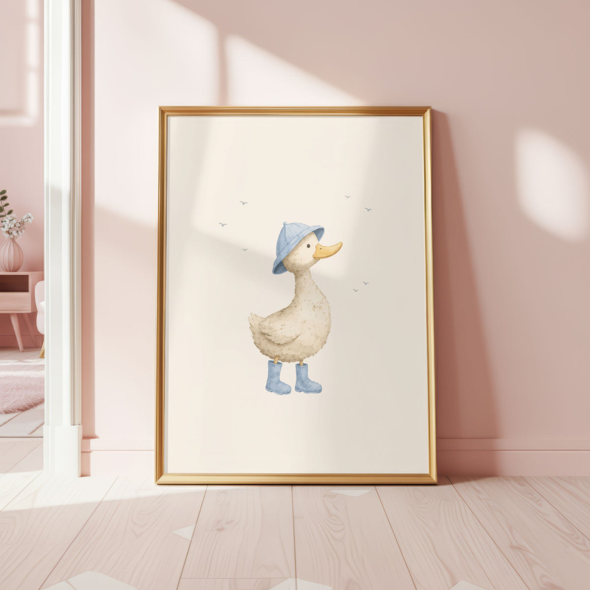 Blue Rainy Day Goose