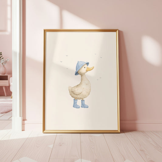 Blue Rainy Day Goose