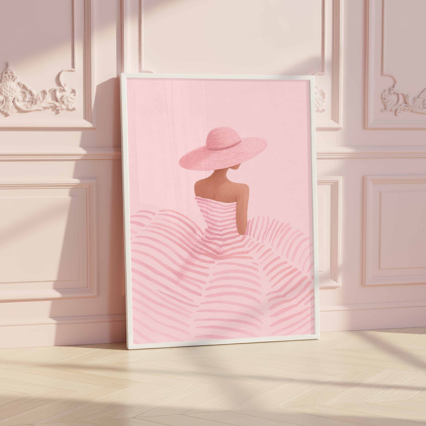 Minimalist Woman Sunhat Pink
