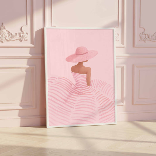 Minimalist Woman Sunhat Pink