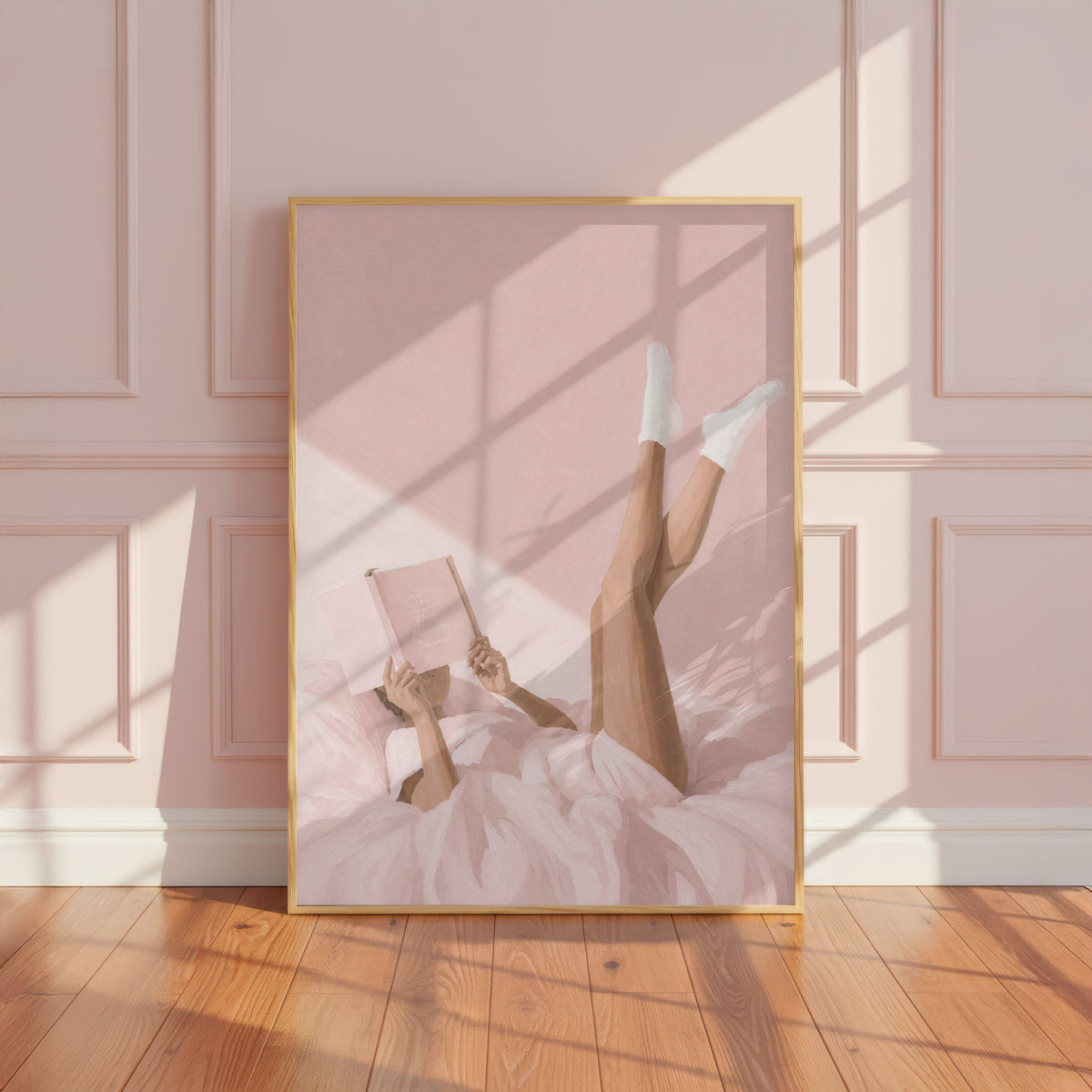 Woman Reading In Pink
